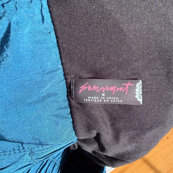 FP Movement by Free People Blue Metallic Athletic Shorts - Picture 3 of 3